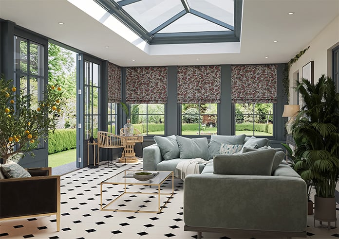 Walled Garden, Steel - Twist&Fit Roman Blind - Image 7